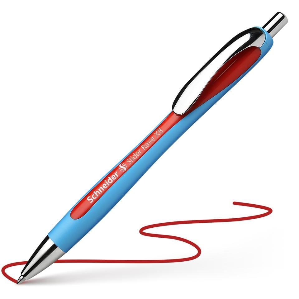 Balpen Schneider Slider Rave XB 1,4mm blauw-rood