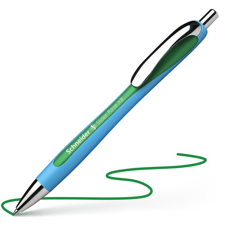 Balpen Schneider Slider Rave XB 1,4mm blauw-groen