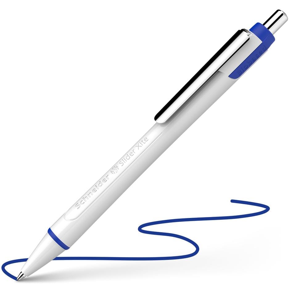 Balpen Schneider Slider Xite XB 1,4mm wit-blauw