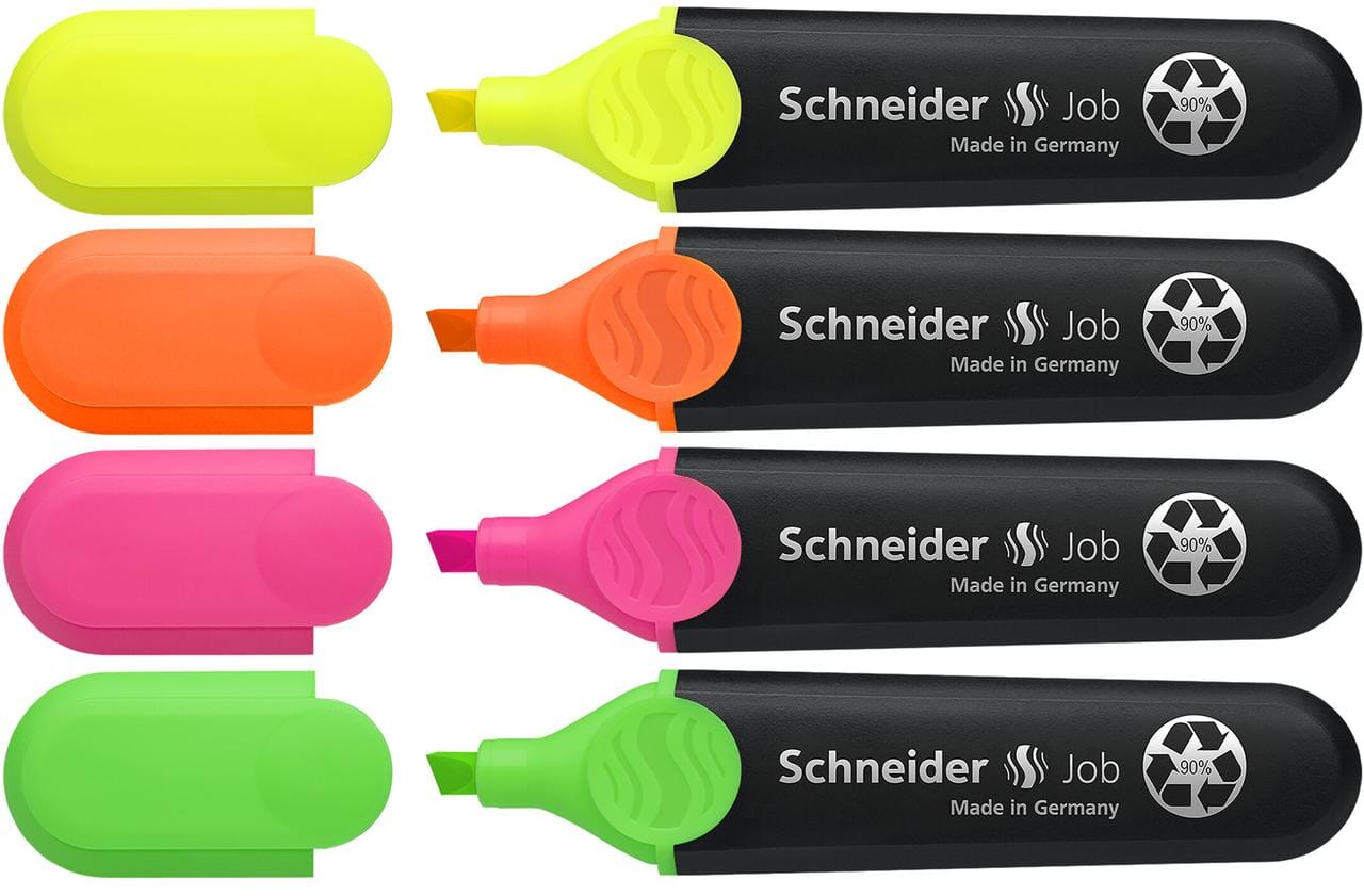 Markeerstift Schneider Job 150 etui a 4 stuks assorti