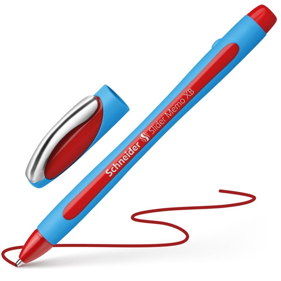 Balpen Schneider Slider Memo XB 1,4mm kogelbreedte rood