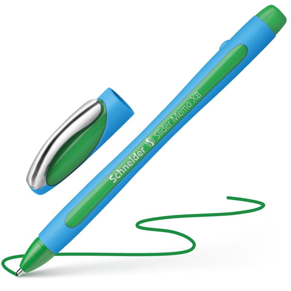 Balpen Schneider Slider Memo XB 1,4mm kogelbreedte groen