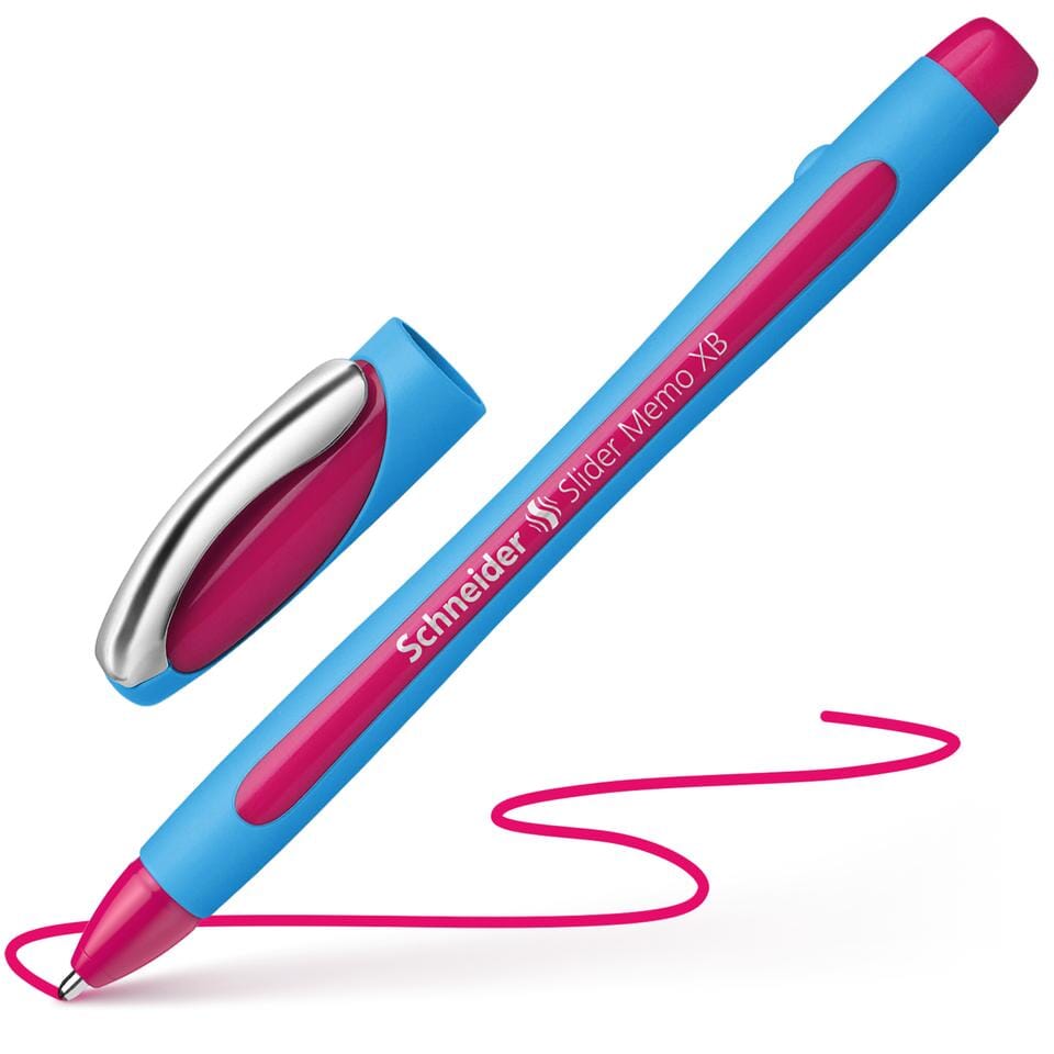 Balpen Schneider Slider Memo XB 1,4mm kogelbreedte roze