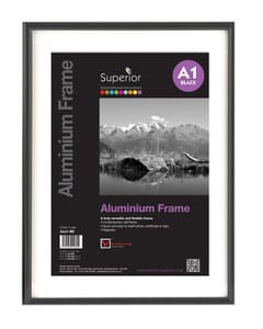 Fotolijst Seco A1 zwartkleurig Geborsteld aluminium. 11mm