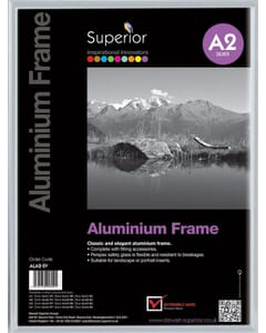 Fotolijst Seco A2 zilverkleur Geborsteld aluminium. 11mm