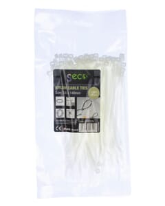 Kabelbinder Seco kleurloos 3.6mm x 200mm. 10x100st