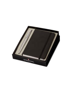 Balpen Giftset SHEAFFER VFM G9400 Silver nickel plated met A6 notebook