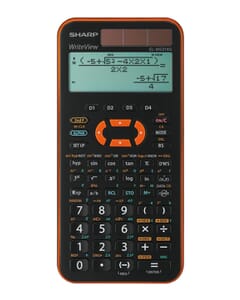 Calculator Sharp ELW531XGYR zwart-oranje wetenschappelijk write view