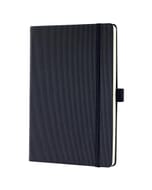 Notitieboek Conceptum Pure A5 zwart 5mm ruit hardcover. Genummerde pagina's, inhoudsopgave, sluiting d.m.v. elastiek, lus voor pen, 2 leeslintjes. 194 pagina's 80 grams chamoiskleurig papier. PEFC-gecertificeerd