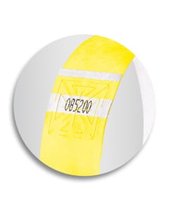 evenementenbandjes Sigel super soft, 255x25mm 120 stuks fluorescerend geel