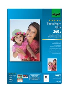 inkjetpapier Sigel A4 260grs pak a 50 vel fotopapier hoogglans superwit