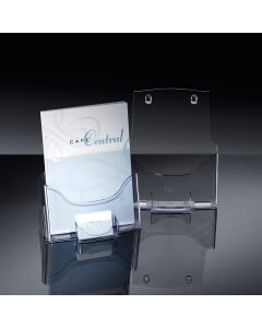 folderhouder Sigel tafelmodel A4 transparant acryl met visitekaarthouder