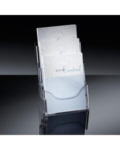 Porte-folder Sigel modèle de table 3 compartiments A4 transp. acryl