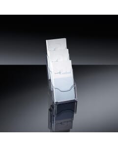 Porte-folder Sigel modèle de table 3 compartiments DIN long transparent