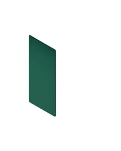 Akoestiekbord L Mocon, zwartgroen. Met hoogwaardige textielbekleding, aan beide zijden bruikbaar. 640x1390x15,6