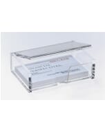 Boîte pour cartes de visite Sigel avec couvercle acryl 90x55mm cristallin
