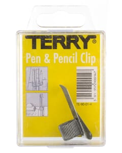 Terry Clip voor 1 pen of potlood zilver