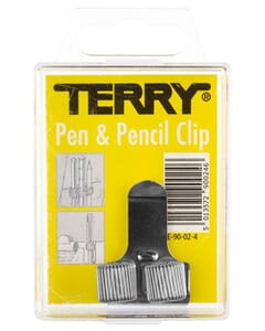 Terry Clip voor 2 pennen en/of potloden zilver