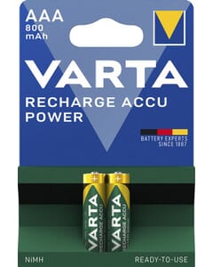 Batterie rechargeable Varta AAA 800mAh blister de 2 pieces